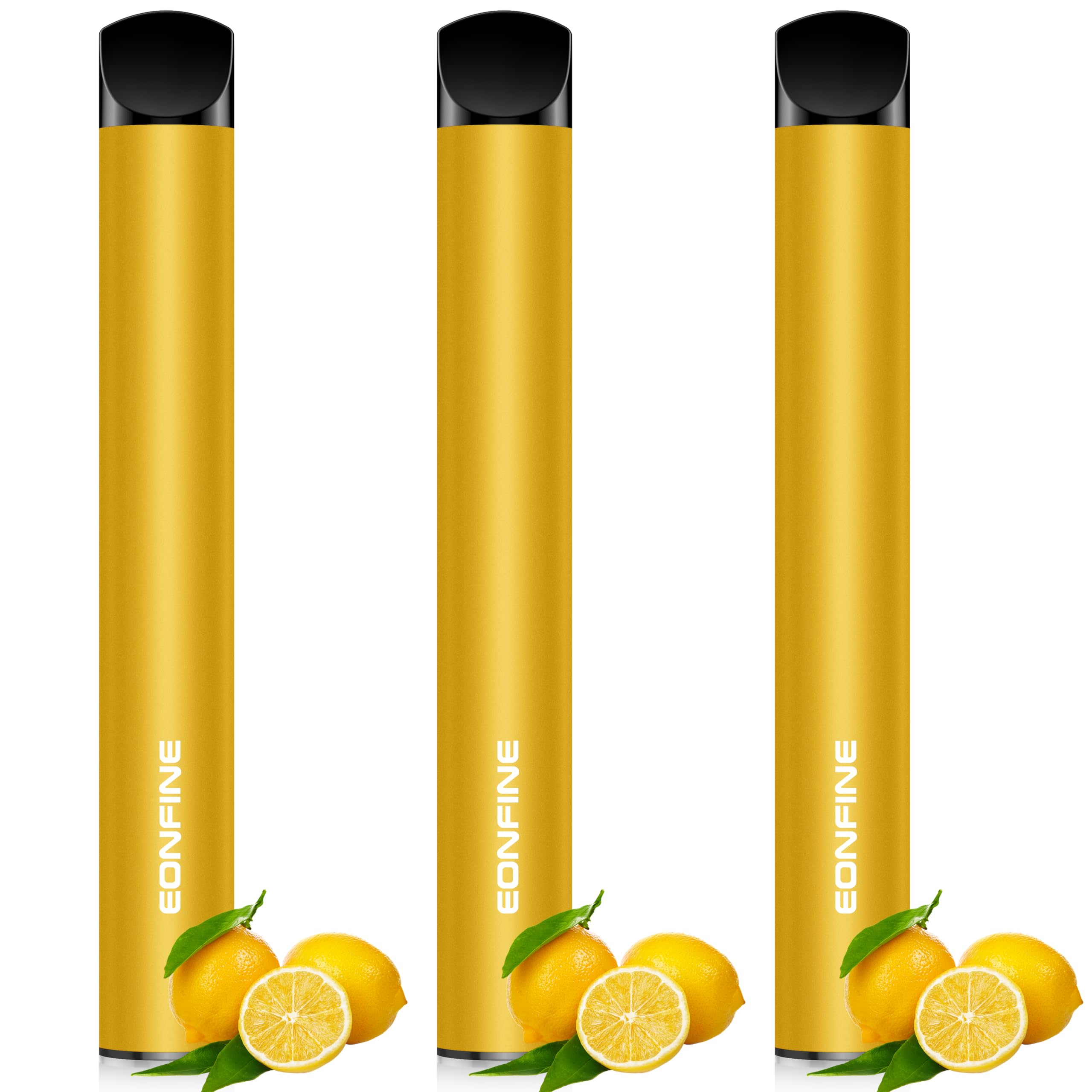 Eonfine Eonfine 電子タバコ 使い捨て 3本セット VAPE ベイプ 6600回吸引可能 大容量 爆煙 シーシャ 持ち運び 水蒸気タバコ 禁煙グッズ 禁煙パイポ メンテナンス不要 タールなし ニコチンなし レモン